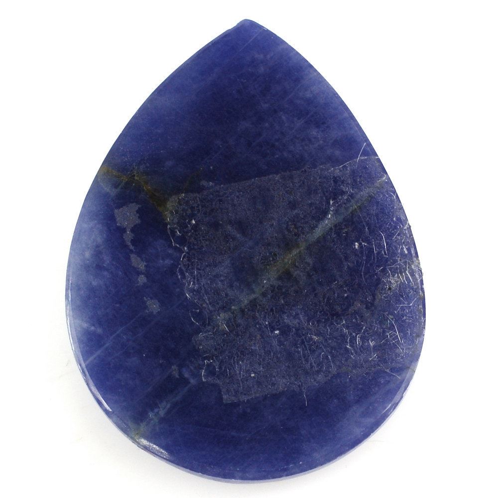 BLUE SAPPHIRE ROSE CUT PEAR CAB 26X20MM 19.15 Cts.