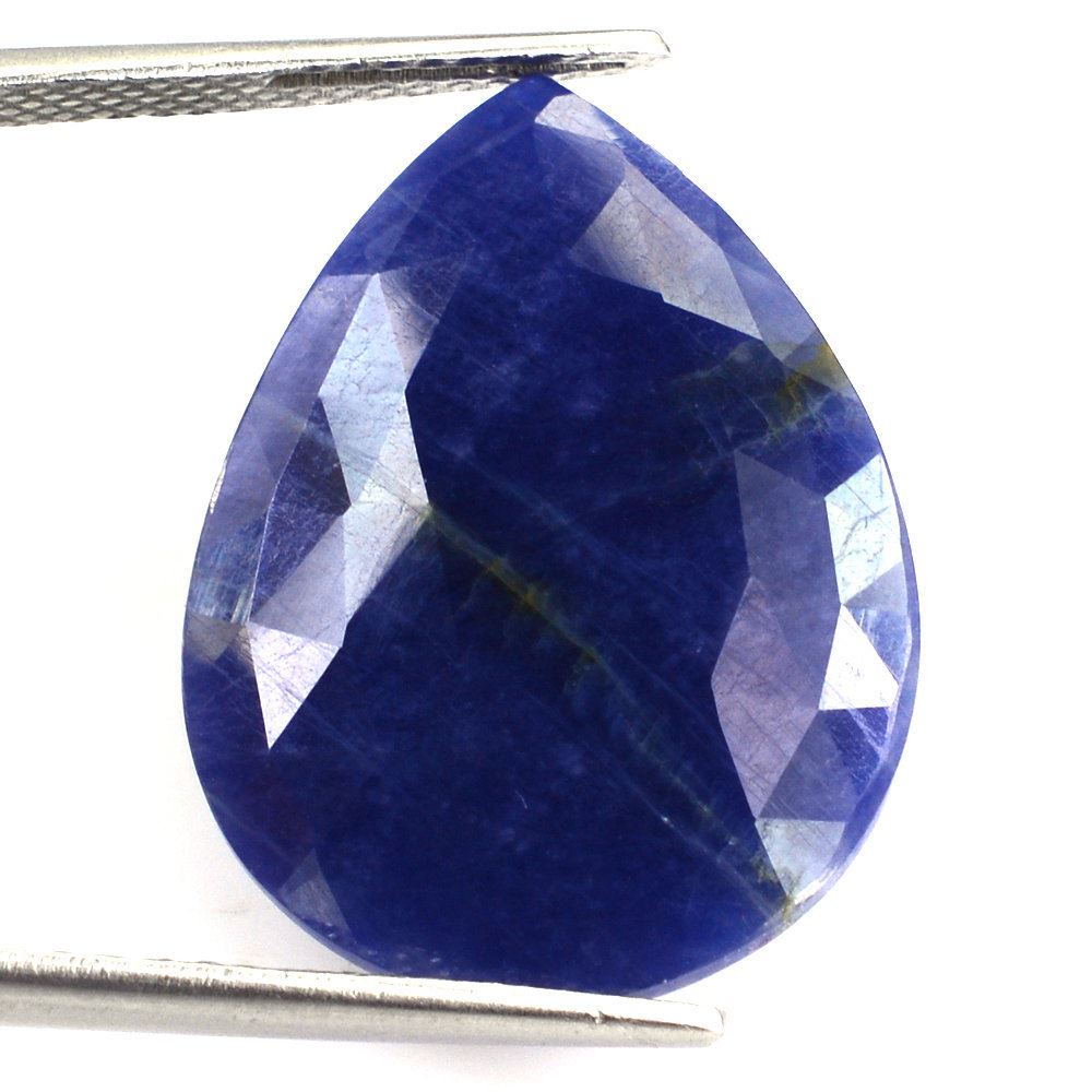 BLUE SAPPHIRE ROSE CUT PEAR CAB 26X20MM 19.15 Cts.