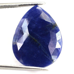 BLUE SAPPHIRE ROSE CUT PEAR CAB 26X20MM 19.15 Cts.