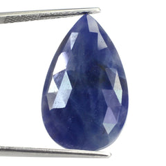 BLUE SAPPHIRE ROSE CUT PEAR CAB 26X16MM 15.60 Cts.