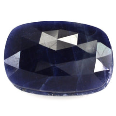 BLUE SAPPHIRE ROSE CUT CUSHION CAB 22X15MM 12.78 Cts.