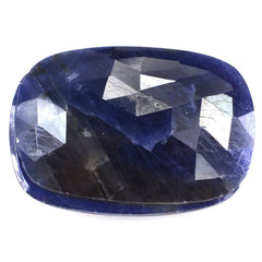 BLUE SAPPHIRE ROSE CUT CUSHION CAB 22X15MM 12.78 Cts.