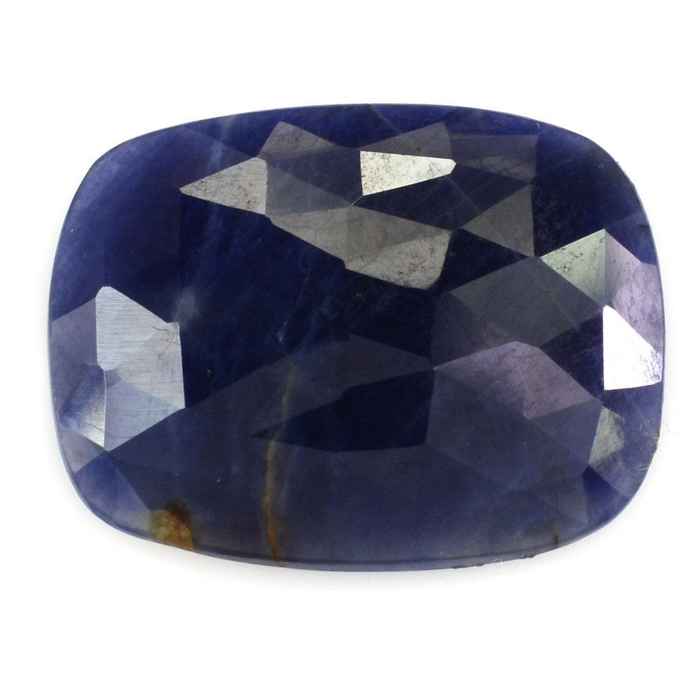 BLUE SAPPHIRE ROSE CUT CUSHION CAB 23X18MM 17.45 Cts.