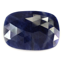 BLUE SAPPHIRE ROSE CUT CUSHION CAB 25X18MM 19.20 Cts.