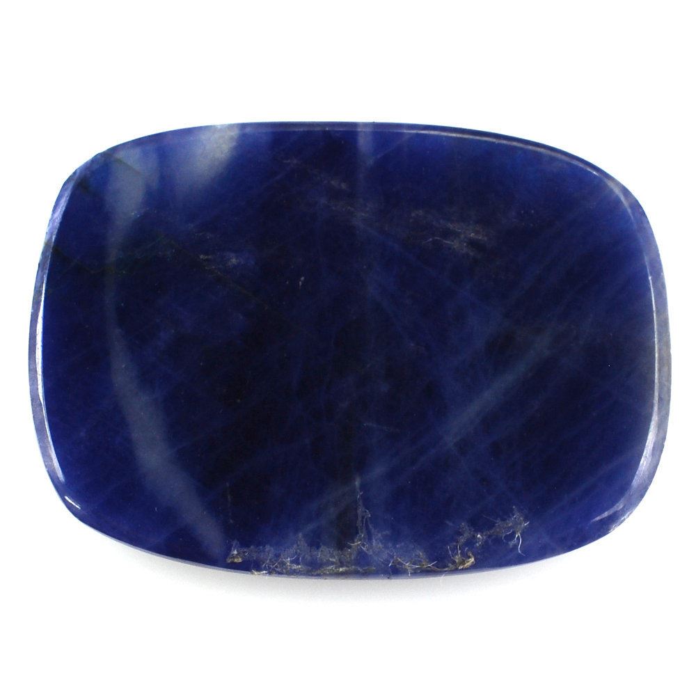 BLUE SAPPHIRE ROSE CUT CUSHION CAB 25X18MM 19.20 Cts.