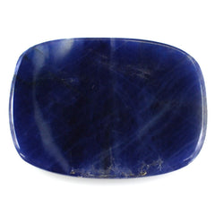 BLUE SAPPHIRE ROSE CUT CUSHION CAB 25X18MM 19.20 Cts.