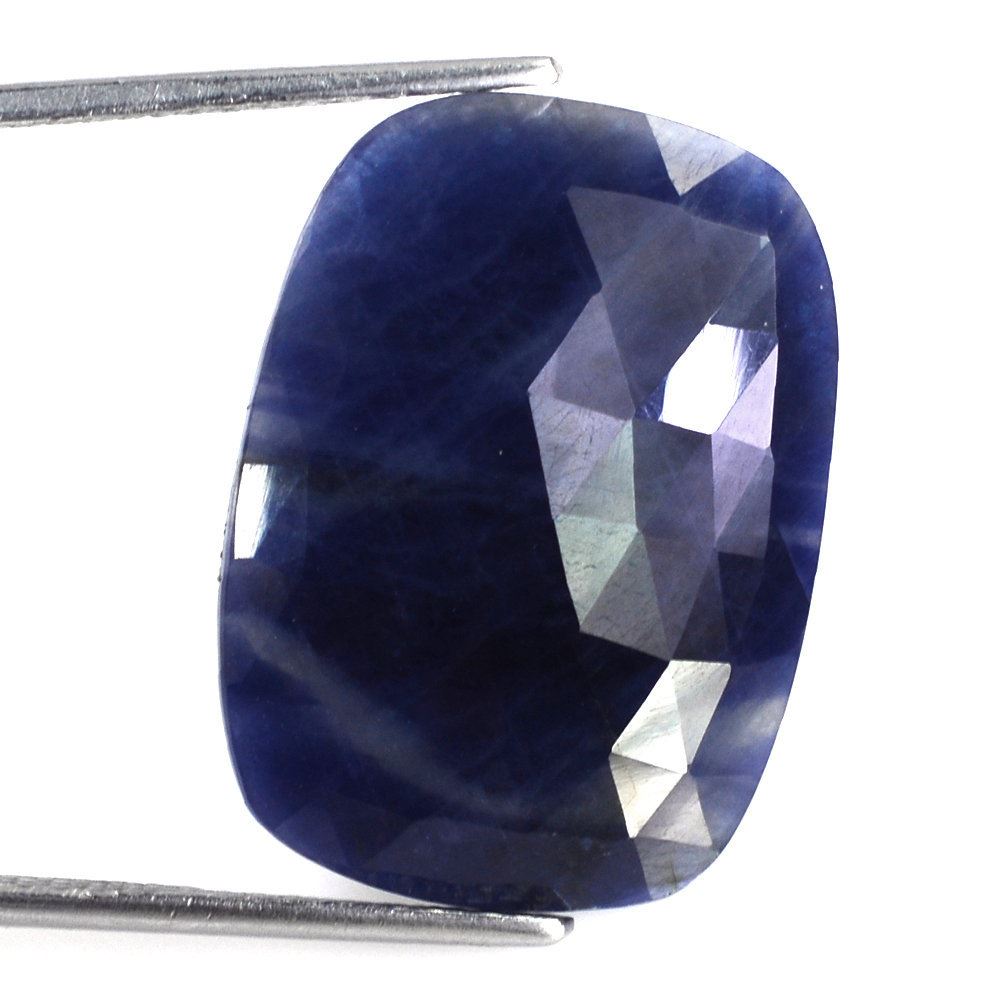 BLUE SAPPHIRE ROSE CUT CUSHION CAB 25X18MM 19.20 Cts.
