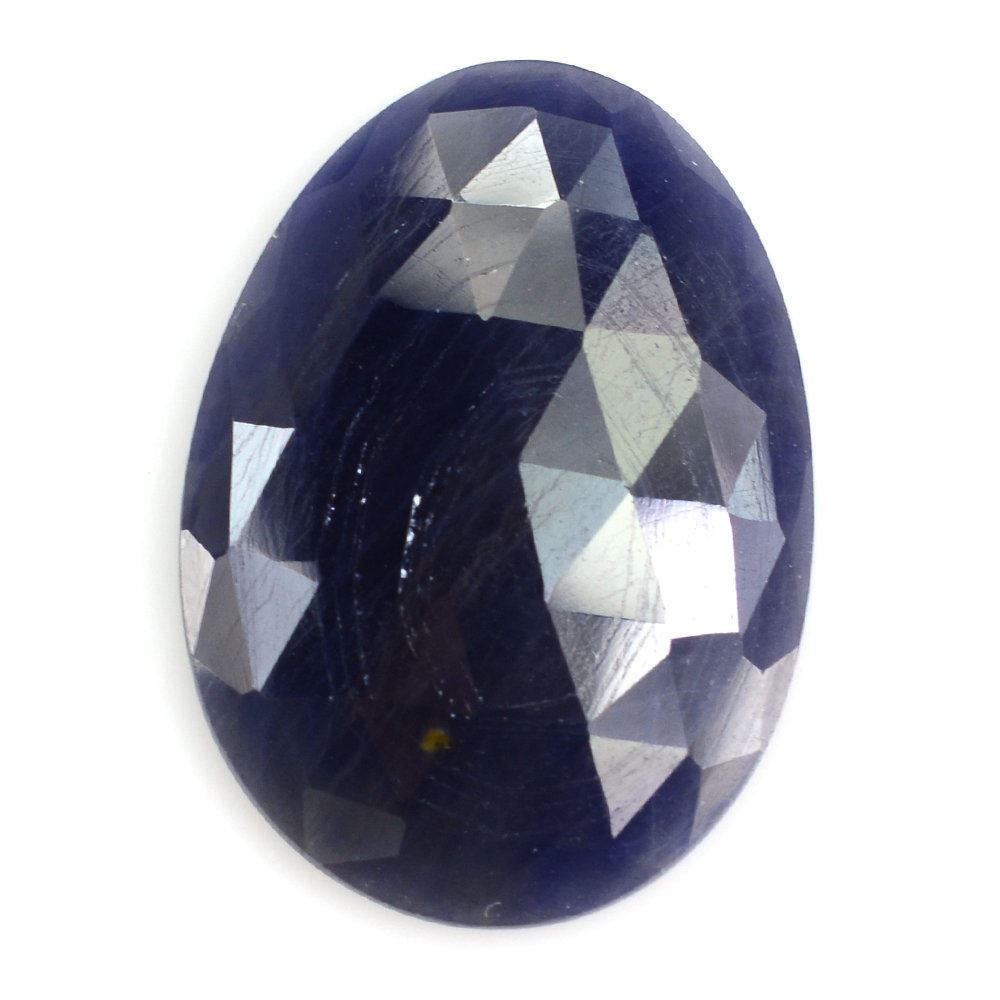 BLUE SAPPHIRE ROSE CUT OVAL CAB 25X18MM 17.43 Cts.