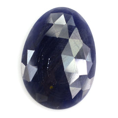 BLUE SAPPHIRE ROSE CUT OVAL CAB 25X18MM 17.43 Cts.