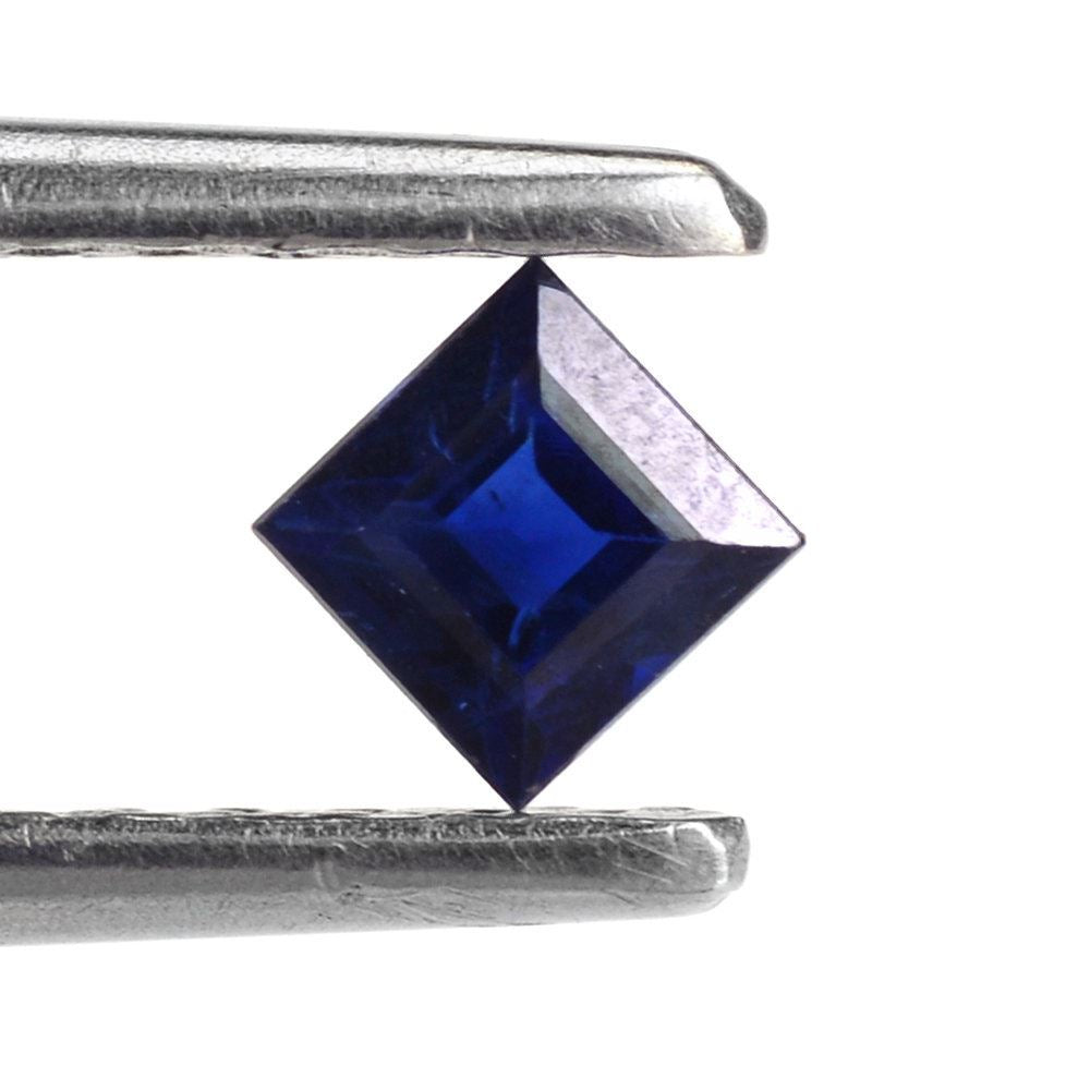 BLUE SAPPHIRE CUT SQUARE 3.50MM 0.37 Cts.