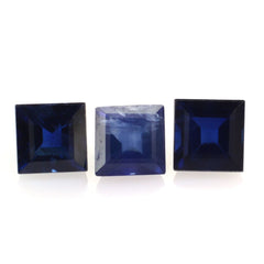 BLUE SAPPHIRE CUT SQUARE 3.50MM 0.37 Cts.