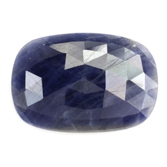 BLUE SAPPHIRE ROSE CUT CUSHION CAB 22X15.50MM 13.63 Cts.
