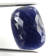 BLUE SAPPHIRE ROSE CUT CUSHION CAB 22X15.50MM 13.63 Cts.