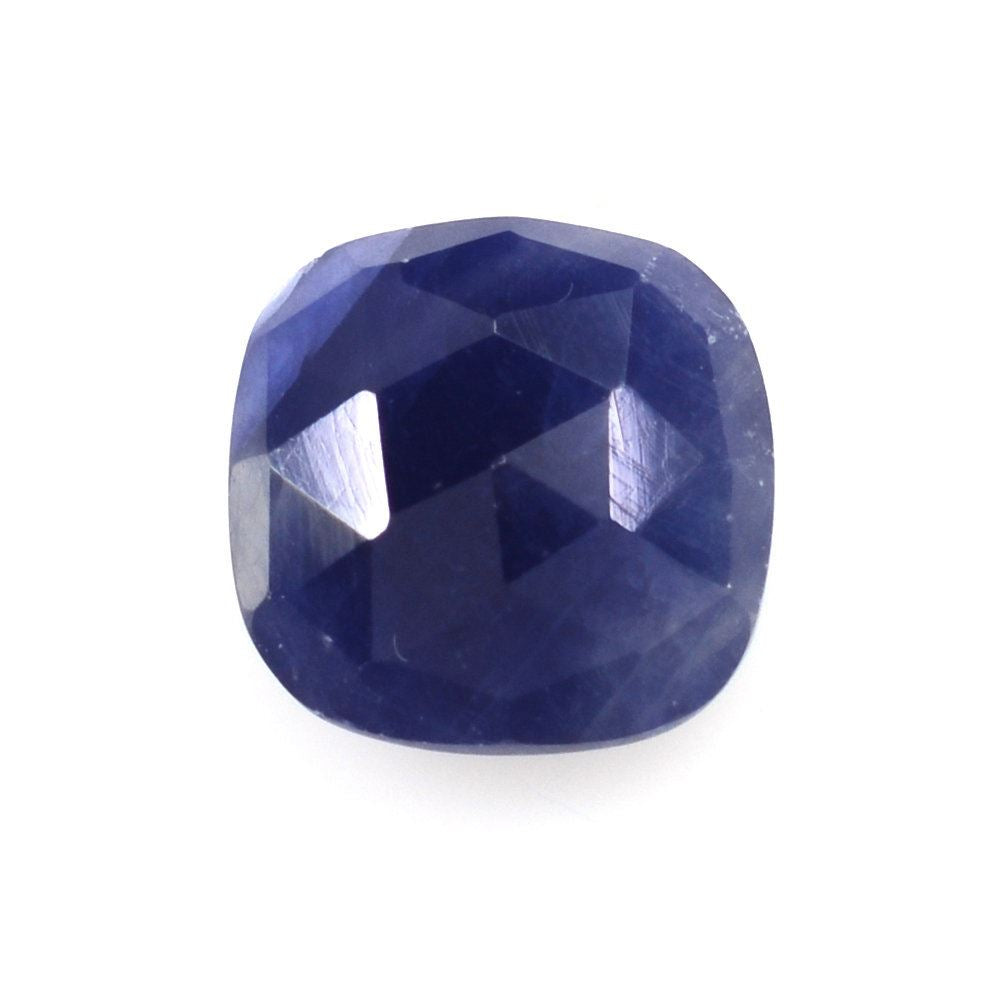 BLUE SAPPHIRE ROSE CUT BRIOLETTE CUSHION 8MM 2.85 Cts.