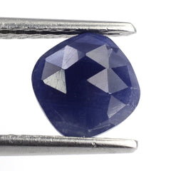 BLUE SAPPHIRE ROSE CUT BRIOLETTE CUSHION 8MM 2.85 Cts.