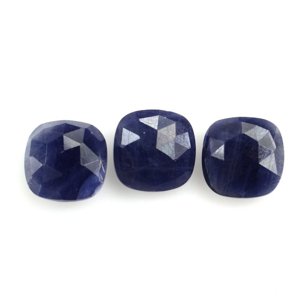 BLUE SAPPHIRE ROSE CUT BRIOLETTE CUSHION 8MM 2.85 Cts.