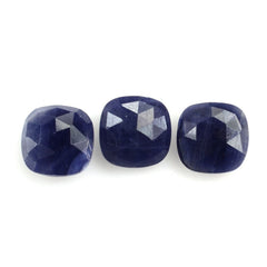 BLUE SAPPHIRE ROSE CUT BRIOLETTE CUSHION 8MM 2.85 Cts.