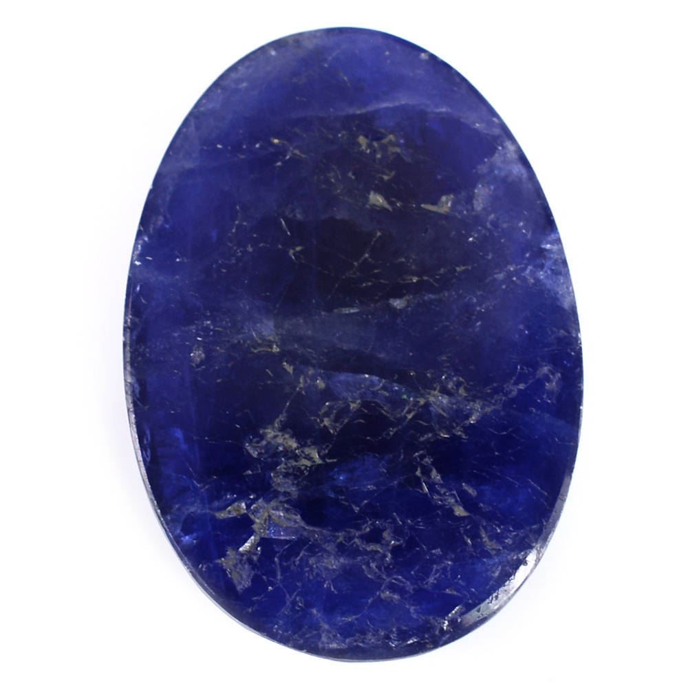 BLUE SAPPHIRE ROSE CUT OVAL CAB 23X16MM 15.25 Cts.
