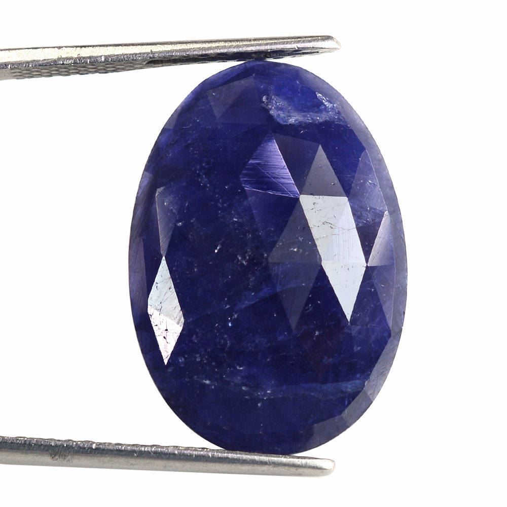 BLUE SAPPHIRE ROSE CUT OVAL CAB 23X16MM 15.25 Cts.