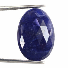 BLUE SAPPHIRE ROSE CUT OVAL CAB 23X16MM 15.25 Cts.