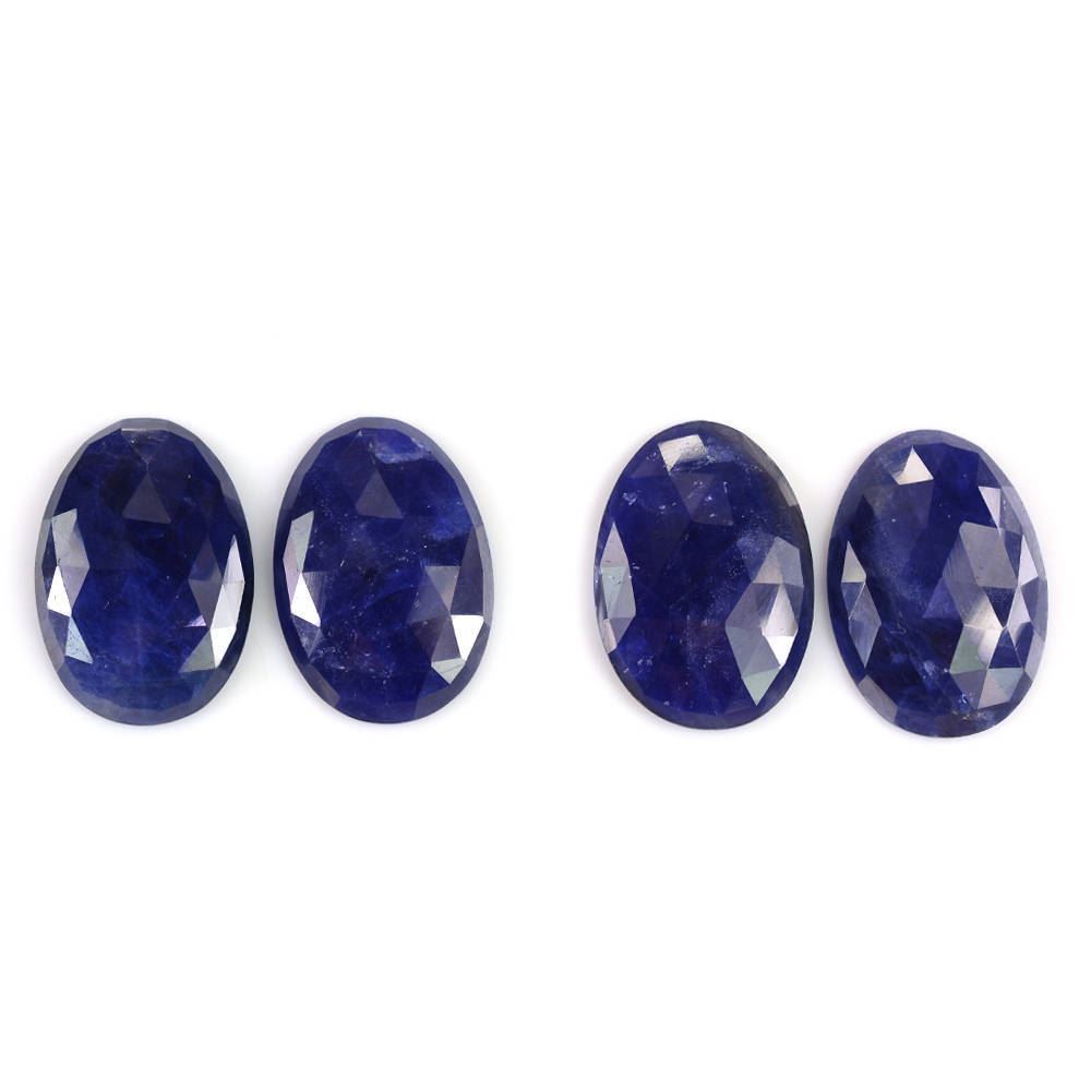 BLUE SAPPHIRE ROSE CUT OVAL CAB 23X16MM 15.25 Cts.