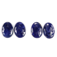 BLUE SAPPHIRE ROSE CUT OVAL CAB 23X16MM 15.25 Cts.