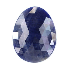 BLUE SAPPHIRE ROSE CUT IRREGULAR OVAL CAB 34.50X26.50MM 34.50 Cts.