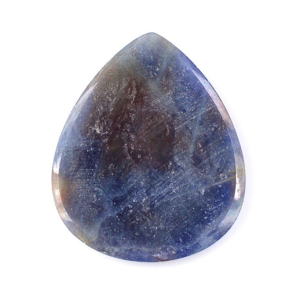 BLUE SAPPHIRE ROSE CUT PEAR CAB 30X26MM 29.11 Cts.