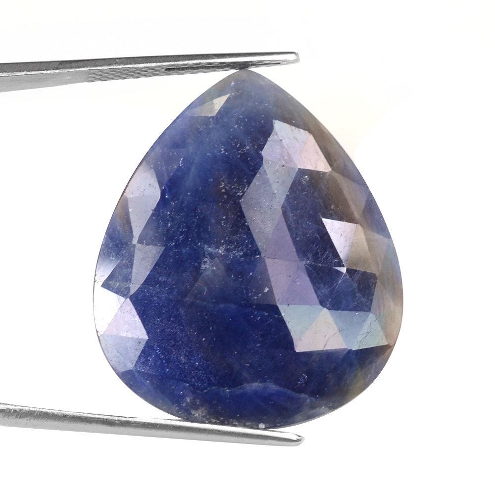 BLUE SAPPHIRE ROSE CUT PEAR CAB 30X26MM 29.11 Cts.