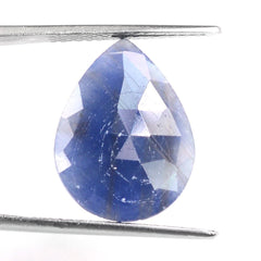 BLUE SAPPHIRE ROSE CUT BRIOLETTE PEAR 20X15MM 11.23 Cts.