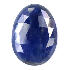 BLUE SAPPHIRE ROSE CUT IRREGULAR OVAL CAB 27X20MM 23.45 Cts.