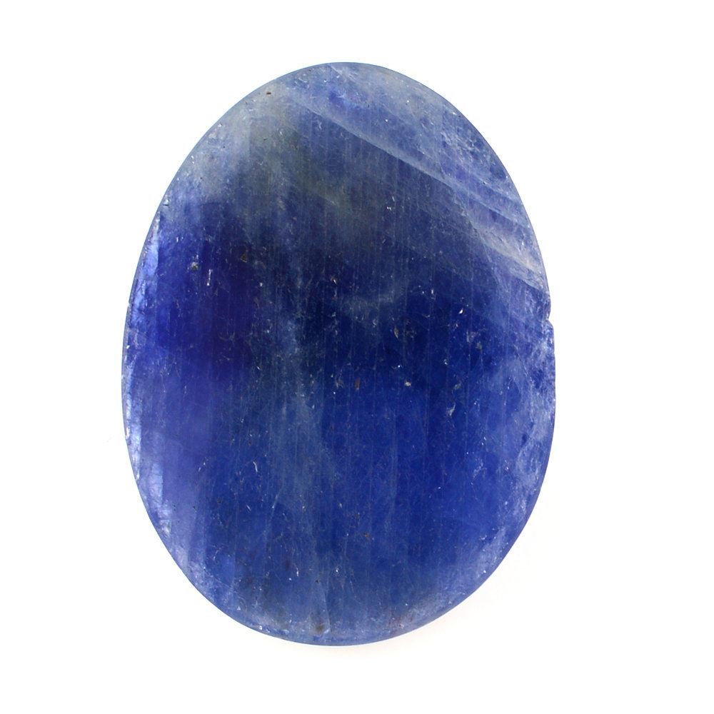 BLUE SAPPHIRE ROSE CUT IRREGULAR OVAL CAB 27X20MM 23.45 Cts.
