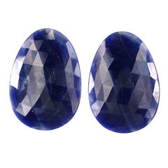 BLUE SAPPHIRE ROSE CUT IRREGULAR OVAL CAB 41X28.50MM 41.46 Cts.