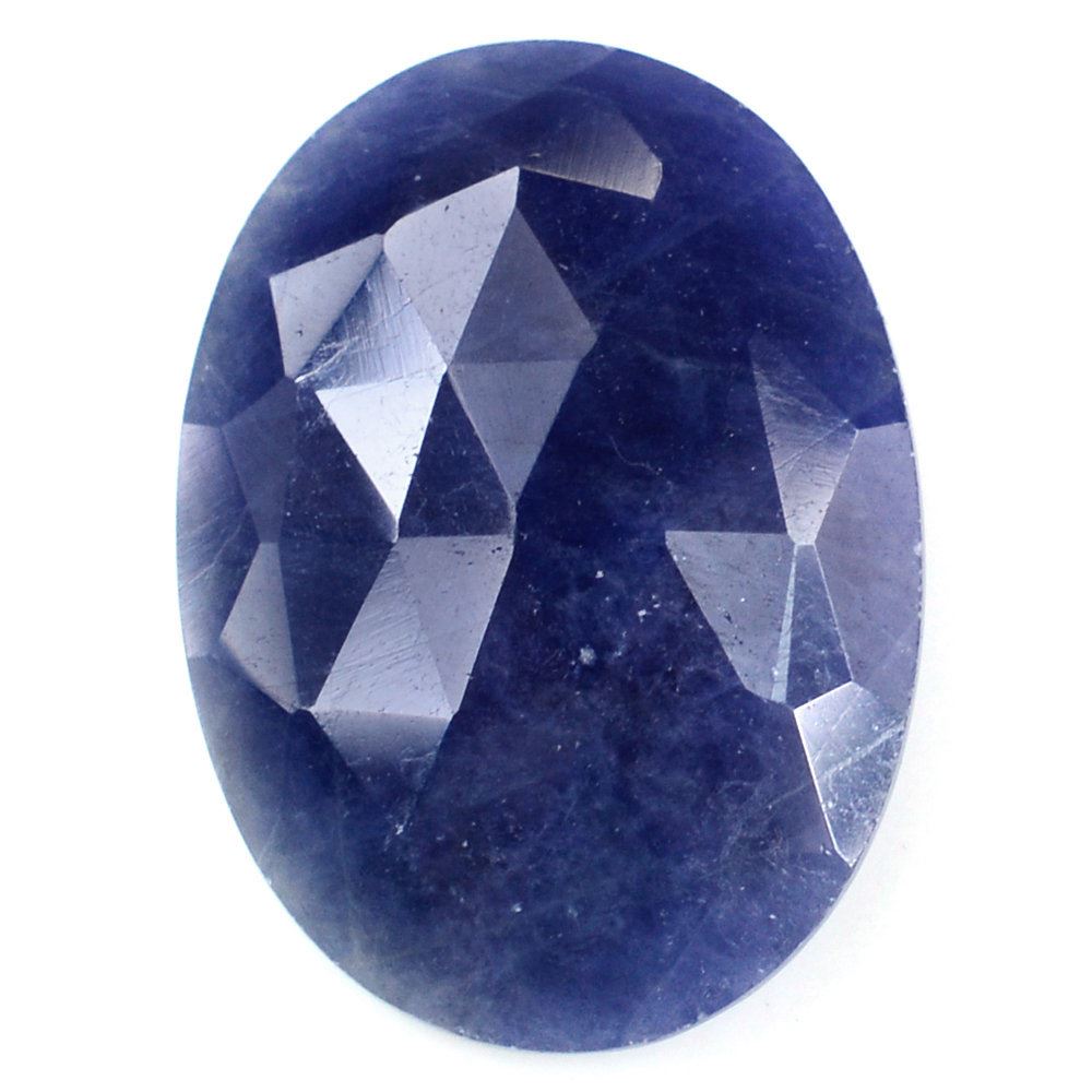 BLUE SAPPHIRE ROSE CUT BRIOLETTE OVAL 18X13MM 9.30 Cts.