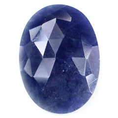 BLUE SAPPHIRE ROSE CUT BRIOLETTE OVAL 18X13MM 9.30 Cts.