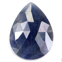 BLUE SAPPHIRE ROSE CUT BRIOLETTE PEAR 20X15MM 10.67 Cts.