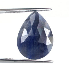 BLUE SAPPHIRE ROSE CUT BRIOLETTE PEAR 20X15MM 10.67 Cts.