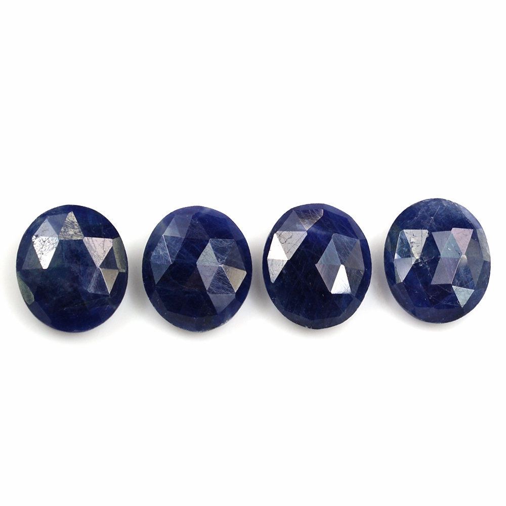 BLUE SAPPHIRE ROSE CUT BRIOLETTE OVAL 14X12MM 8.21 Cts.