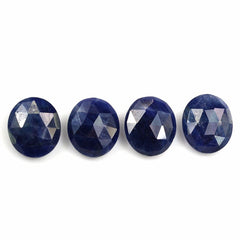 BLUE SAPPHIRE ROSE CUT BRIOLETTE OVAL 14X12MM 8.21 Cts.