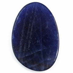 BLUE SAPPHIRE ROSE CUT IRREGULAR PEARISH CAB 19X13MM 9.15 Cts.