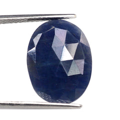 BLUE SAPPHIRE ROSE CUT OVAL CAB 20X15MM 11.75 Cts.