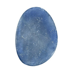 BLUE SAPPHIRE ROSE CUT IRREGULAR PEARISH CAB 23X16MM 15.67 Cts.