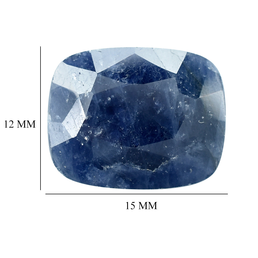 BLUE SAPPHIRE CUT CUSHION 15X12MM 9.26 Cts.