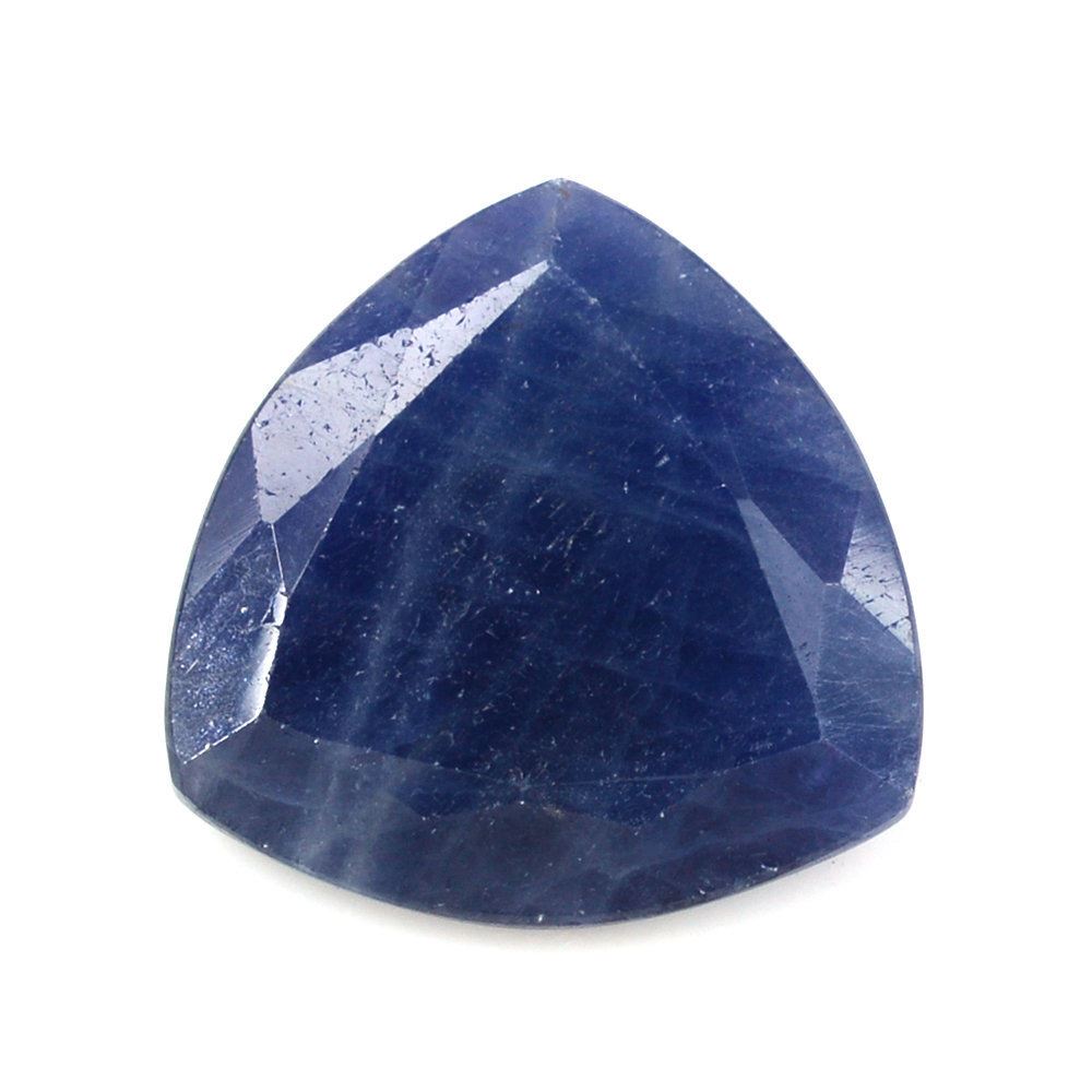 BLUE SAPPHIRE BACK SIDE ROSE CUT TRILLION 18MM 12.85 Cts.