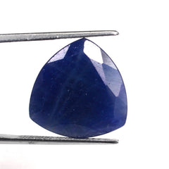 BLUE SAPPHIRE BACK SIDE ROSE CUT TRILLION 18MM 12.85 Cts.