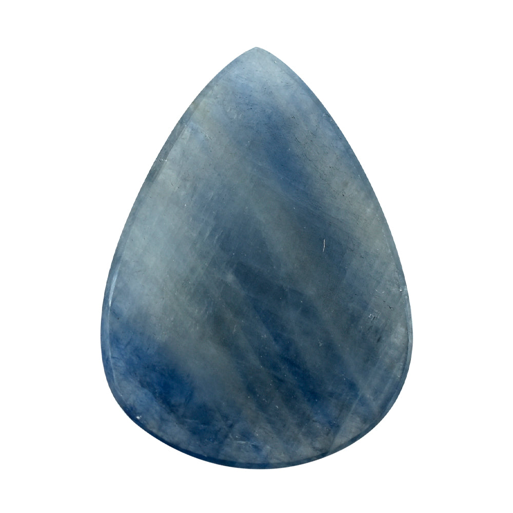 BLUE GREY SAPPHIRE ROSE CUT  PEAR CAB 24X20MM 17.45 Cts.