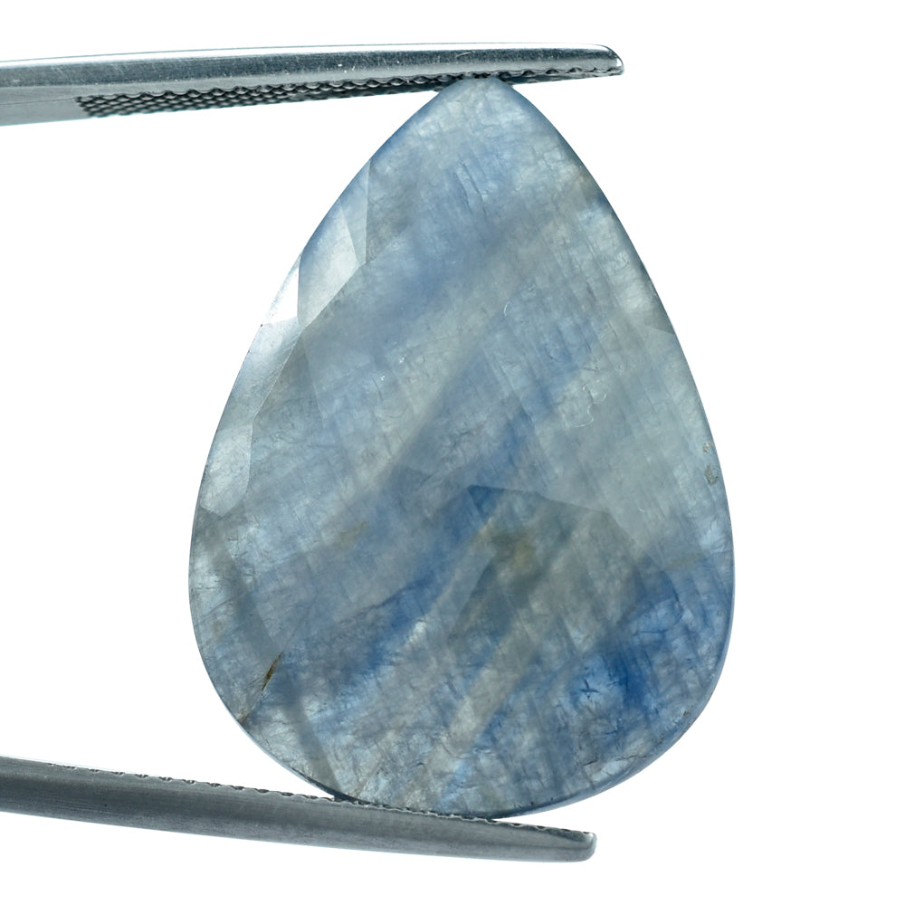BLUE GREY SAPPHIRE ROSE CUT  PEAR CAB 24X20MM 17.45 Cts.
