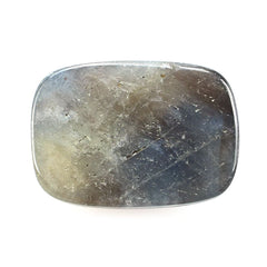 BLUE SAPPHIRE CHECKER CUT CUSHION CAB 14X10MM 7.03 Cts.