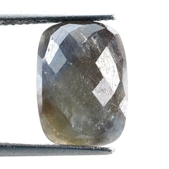 BLUE SAPPHIRE CHECKER CUT CUSHION CAB 14X10MM 7.03 Cts.