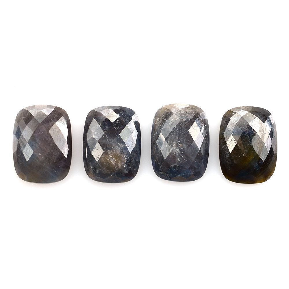 BLUE SAPPHIRE CHECKER CUT CUSHION CAB 16X12MM 9.14 Cts.